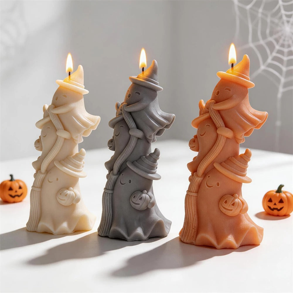 Ghost Witch Figurine Candle Mold | Halloween Resin Mould