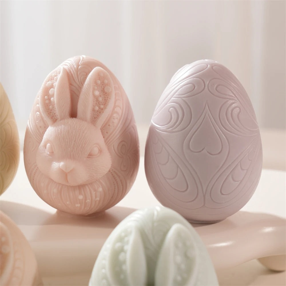 Easter Decor Egg Rabbit Candle Silicone Mold