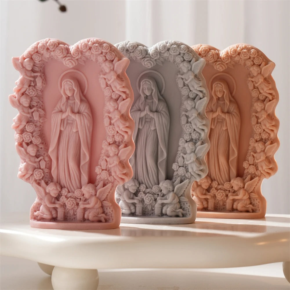 Virgin Mary Sculpture Silicone Mold -  Candle Mold Supplies