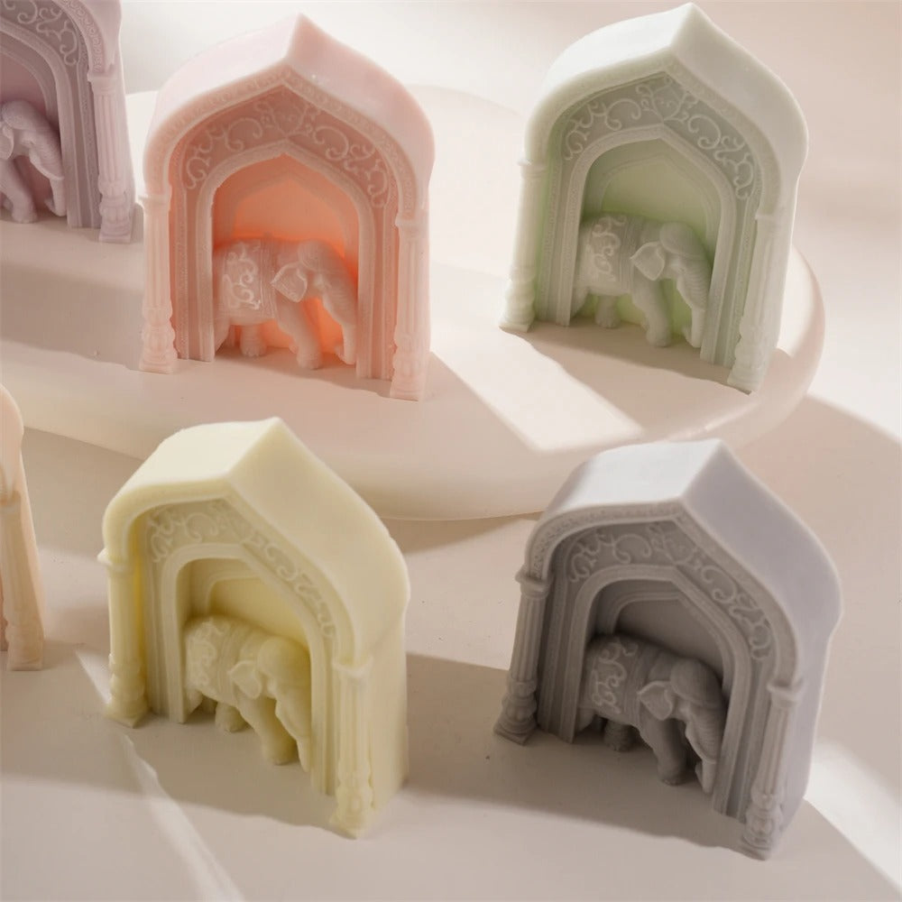 Elephant Arch Door Silicone Mold -  Candle Mold Supplies