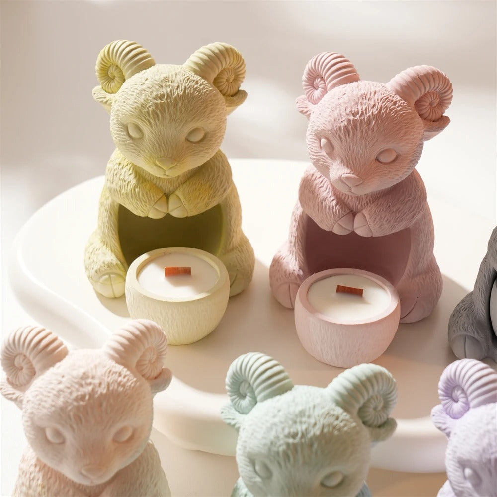 Sheep Shape Hollow Candle Silicone Mold