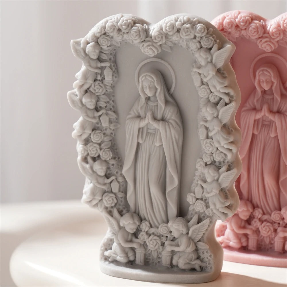 Virgin Mary Sculpture Silicone Mold -  Candle Mold Supplies