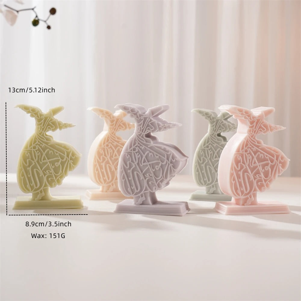 Whirling Dervish Mubarak Ramadan Mold -  Candle Mold Supplies
