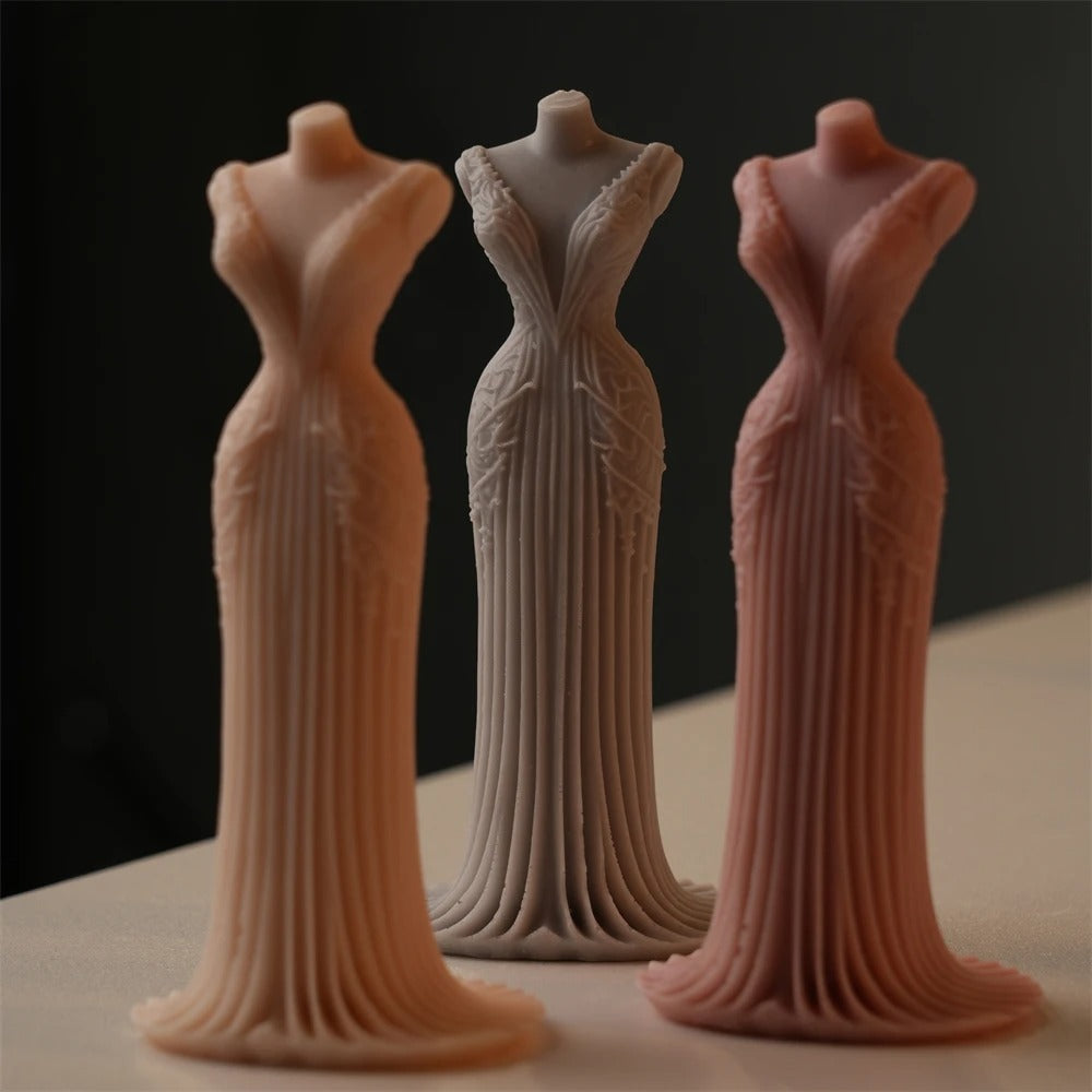 Bridal Gown Silicone Mold -  Candle Mold Supplies