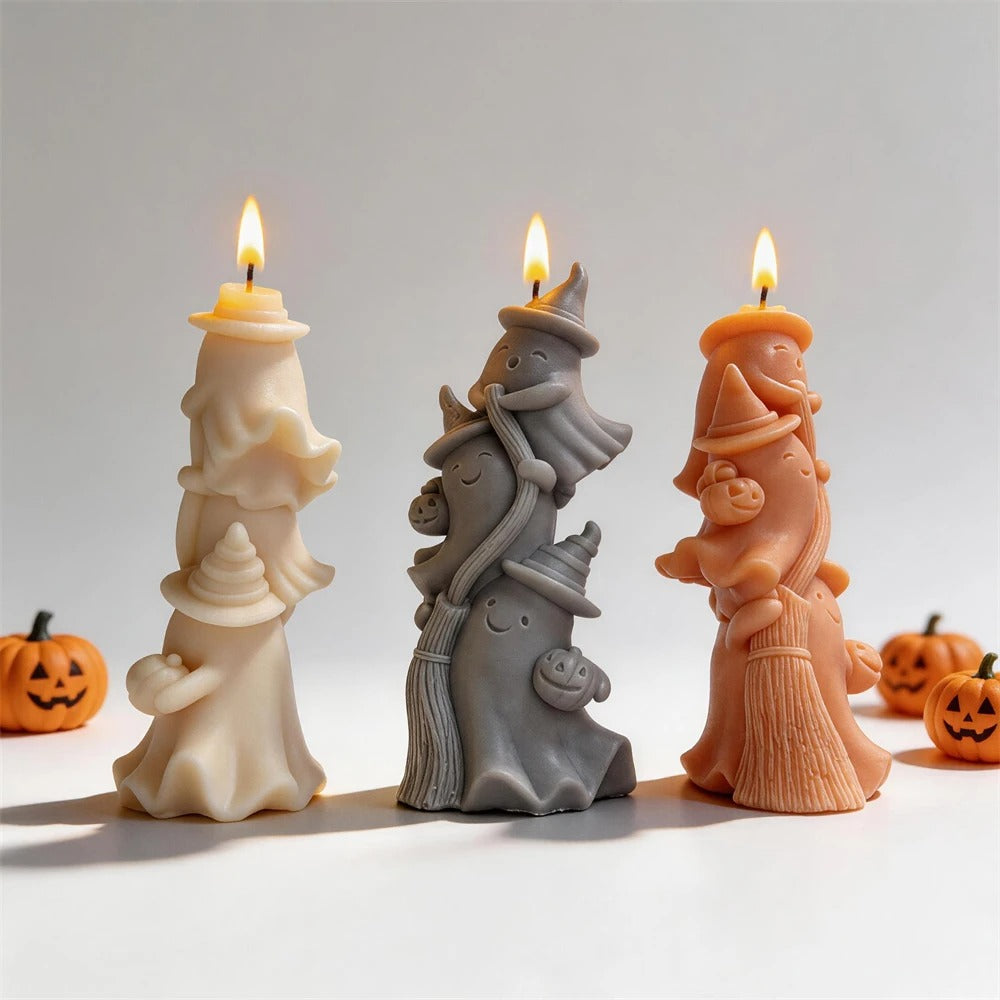 Ghost Witch Figurine Candle Mold | Halloween Resin Mould
