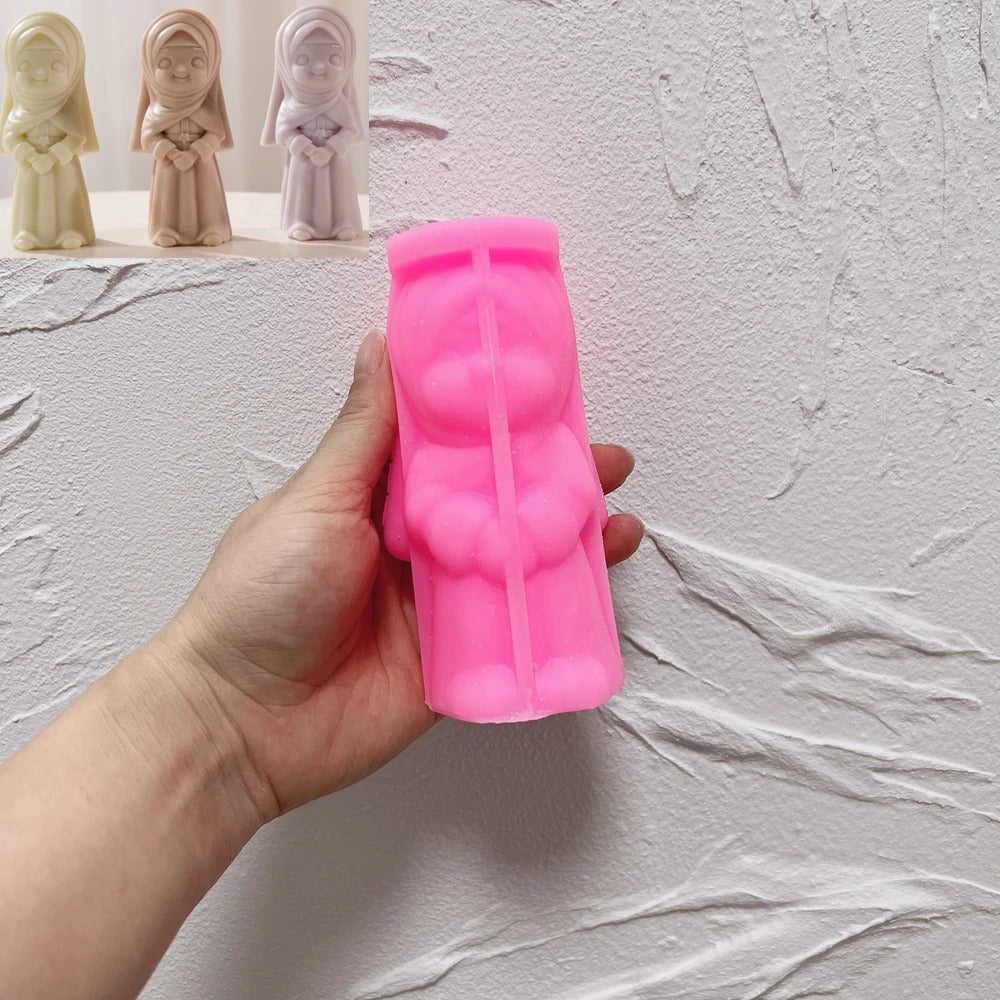 Ramadan Kareem Girl Boy Figurine Silicone Mold 