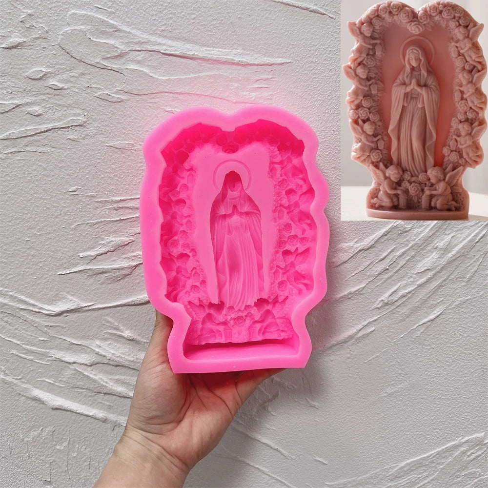 Virgin Mary Sculpture Silicone Mold -  Candle Mold Supplies