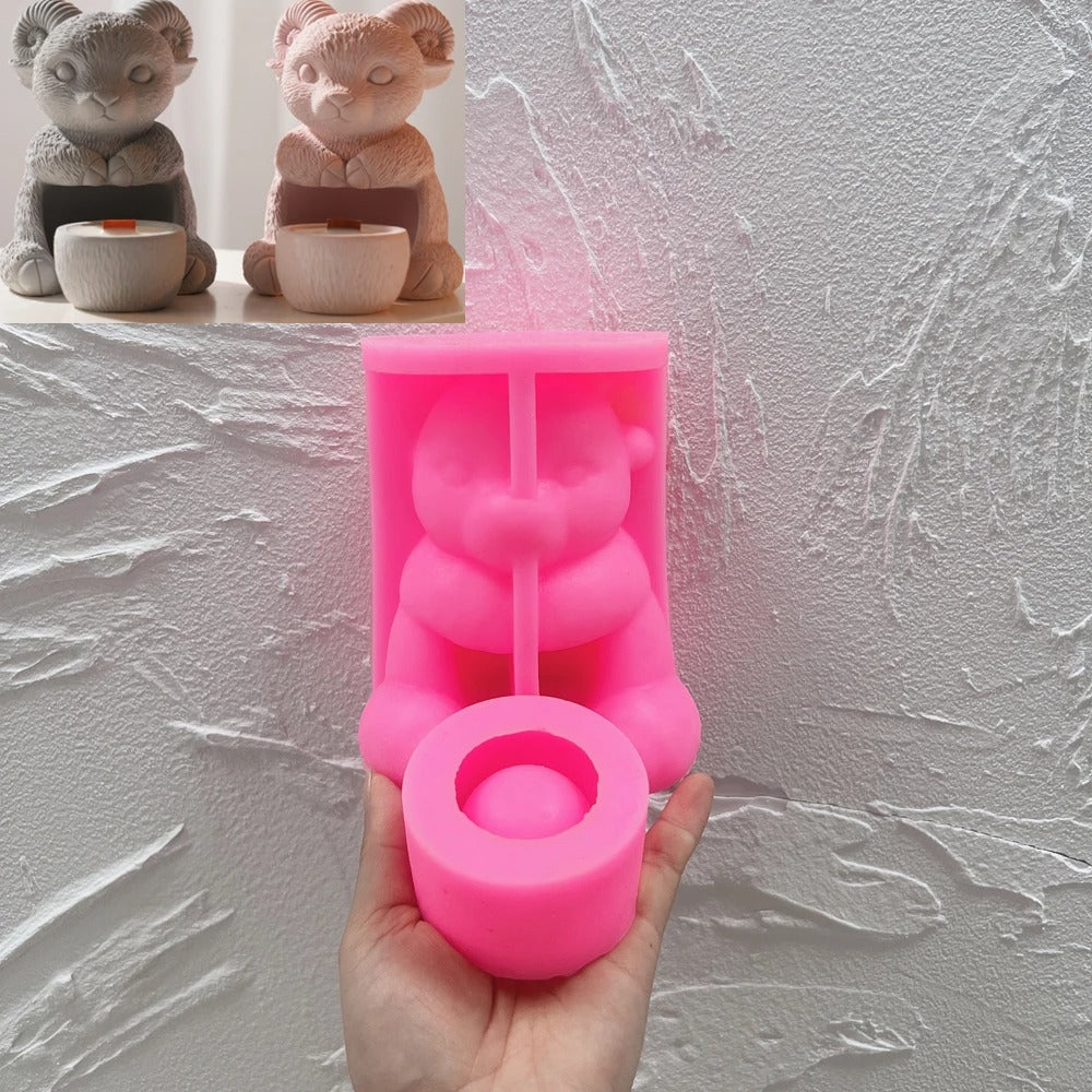 Sheep Shape Hollow Candle Silicone Mold