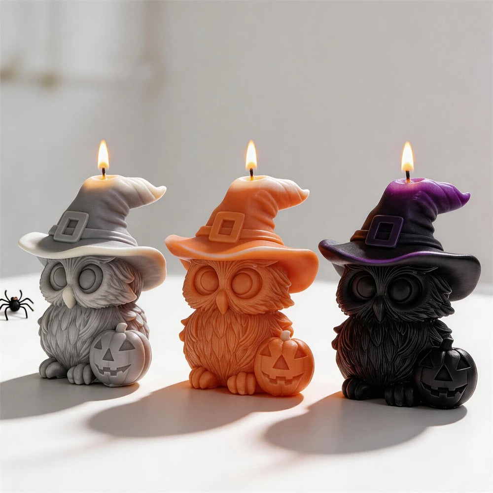 Halloween Owl & Pumpkin Silicone Mold | Soy Wax Candle Supply