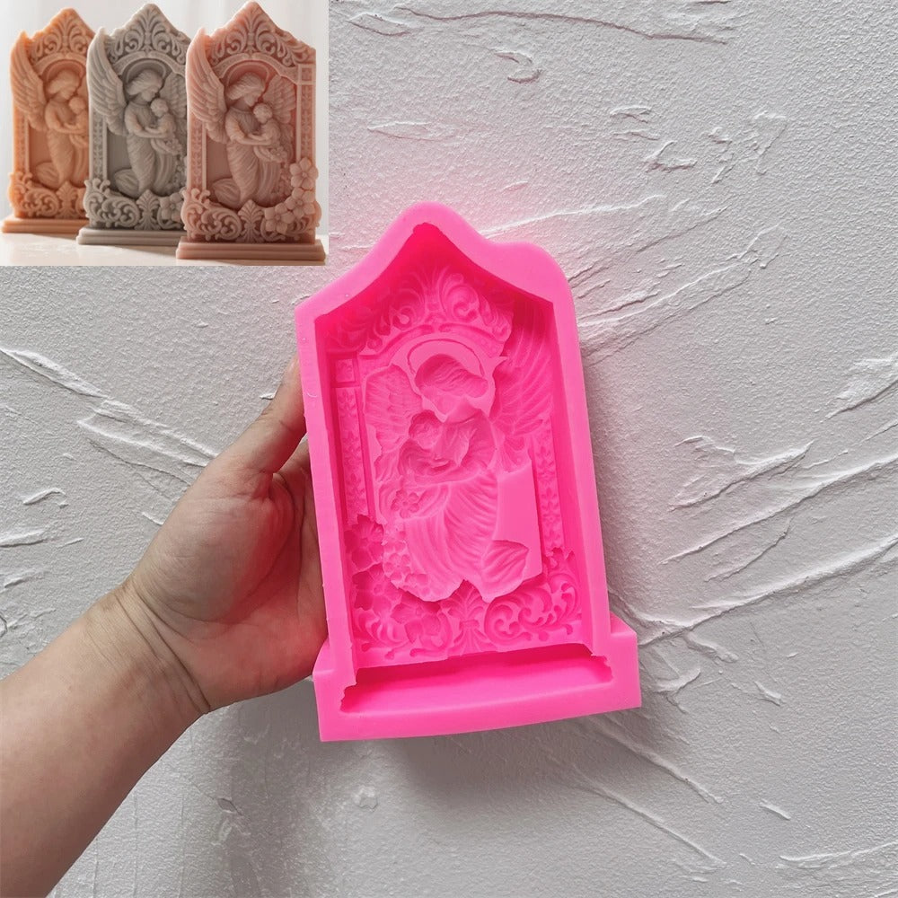 Mother and Baby Angel Silicone Mold -  Candle Mold Supplies