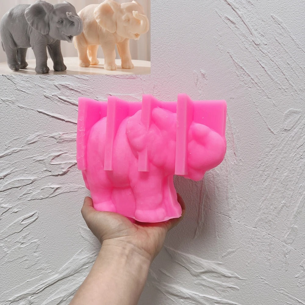 Walking Elephant Silicone Mold | Animal Candle Mold