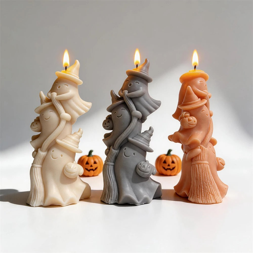 Ghost Witch Figurine Candle Mold | Halloween Resin Mould
