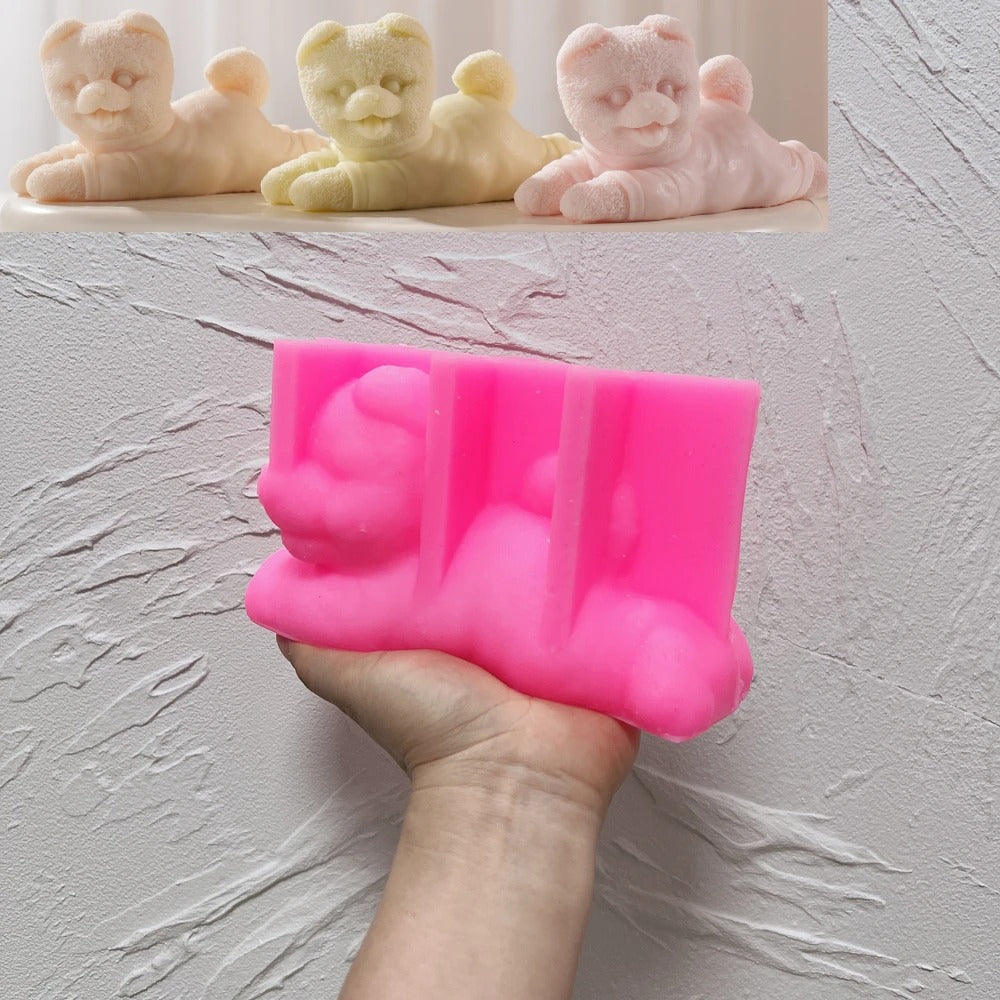 Cute Puppy Dog Silicone Mold Casting