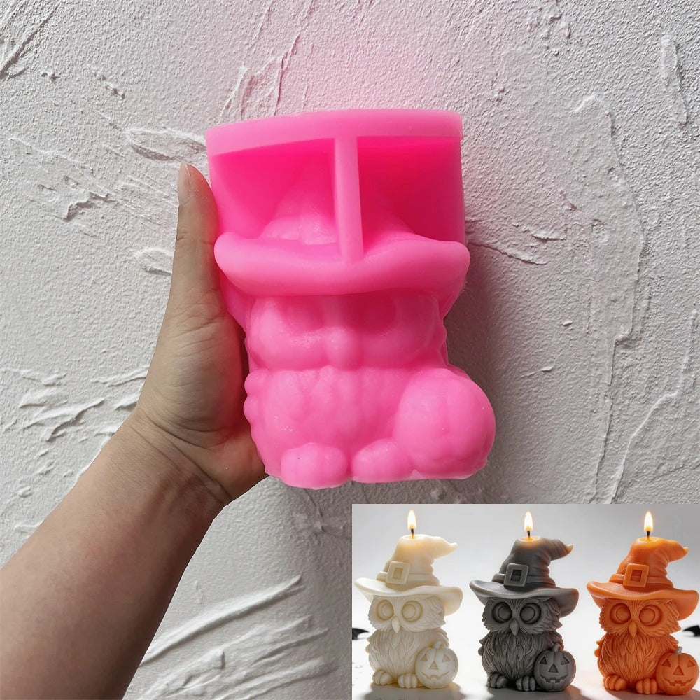 Halloween Owl & Pumpkin Silicone Mold | Soy Wax Candle Supply
