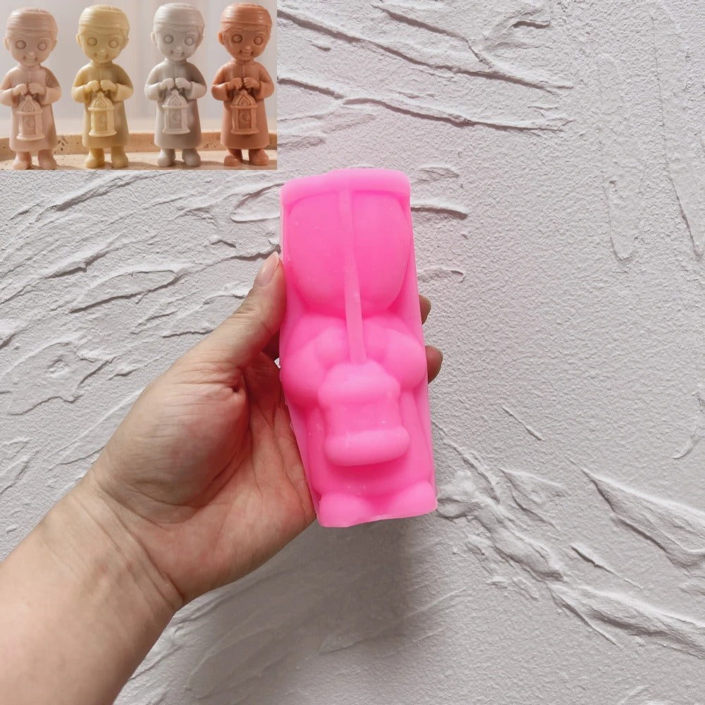 Ramadan Kareem Girl Boy Figurine Silicone Mold 