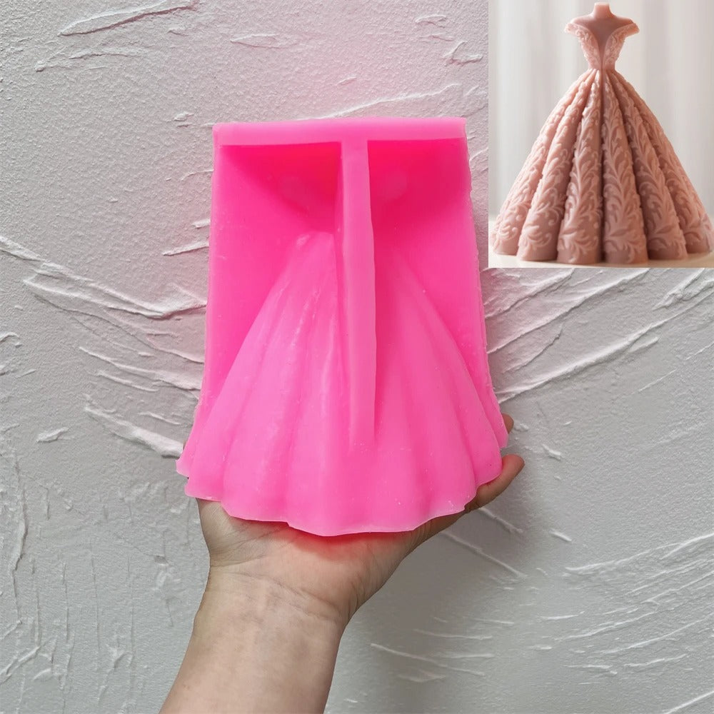 Bridal Gown Silicone Mold -  Candle Mold Supplies
