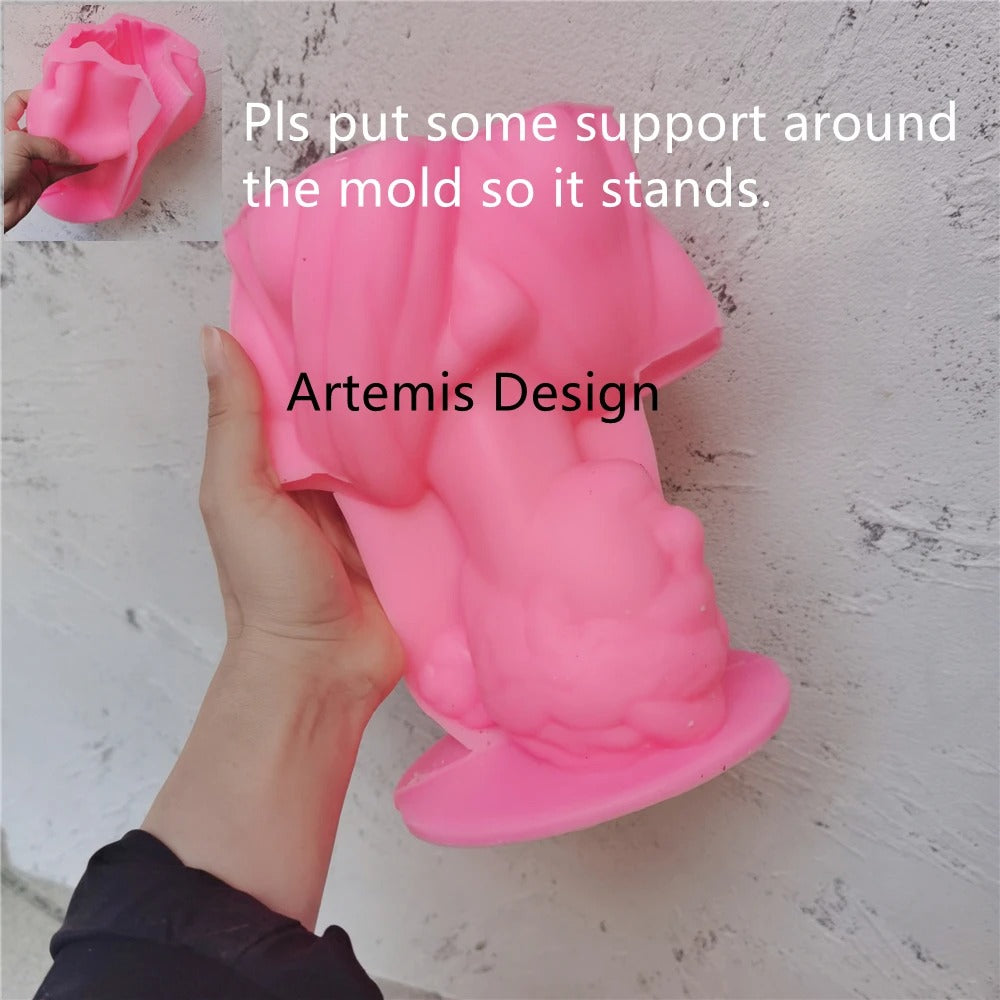 Greek Goddess Bust Statue Silicone Molds -  Candle Mold Supplies