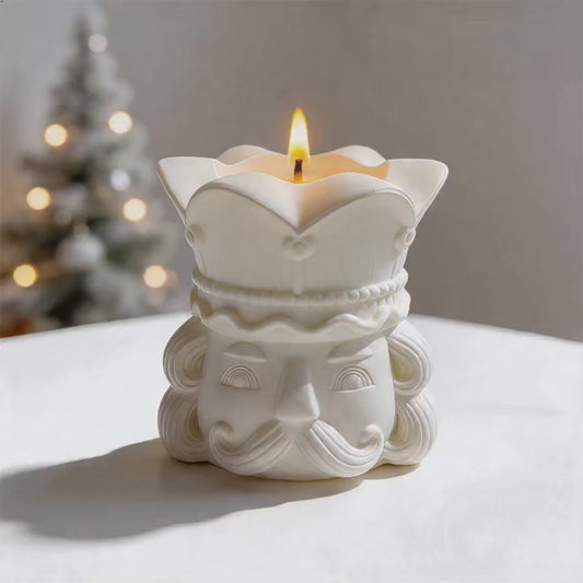 Christmas Nutcracker Statue Candle Silicone Mold