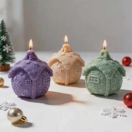 Gingerbread Christmas Ball Silicone Candle Mold