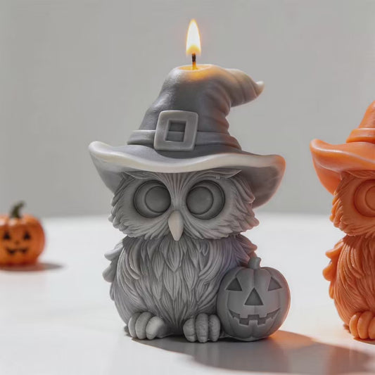 Halloween Owl & Pumpkin Silicone Mold | Soy Wax Candle Supply